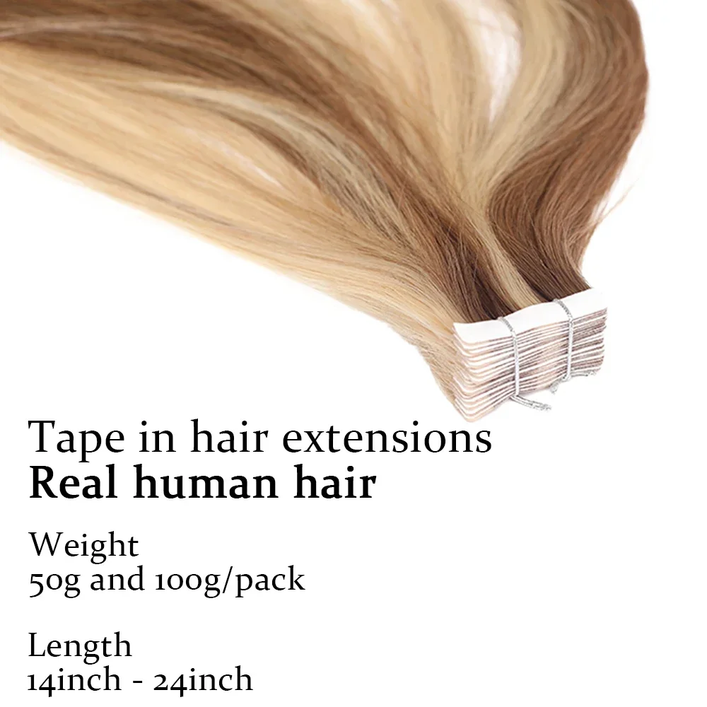 Invisible Tape In Extensions Real Hair - Extensões de cabelo humano brasileiro 100%