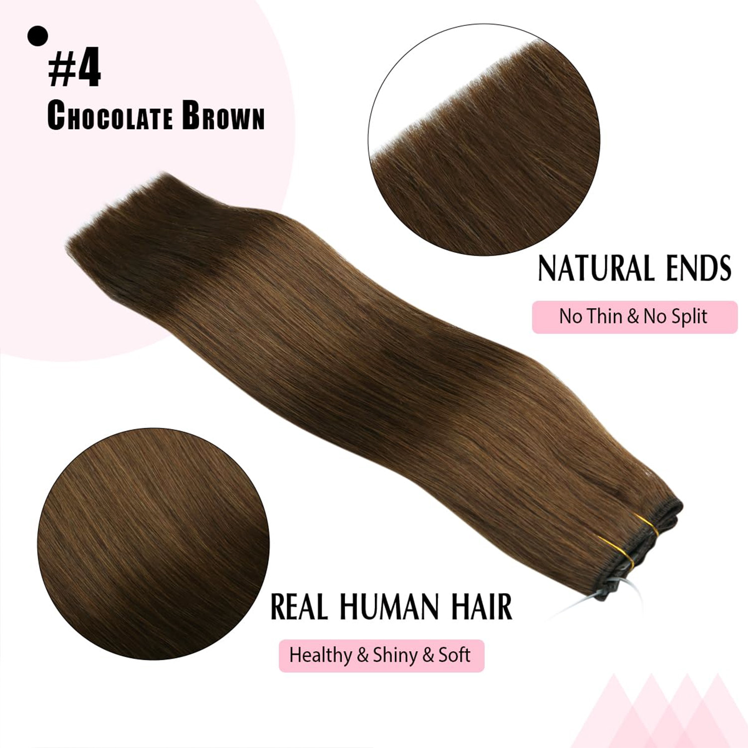 Extensões de Cabelo Invisíveis - Seamless Clip In Hair Extensions Human Hair avaliação e preço