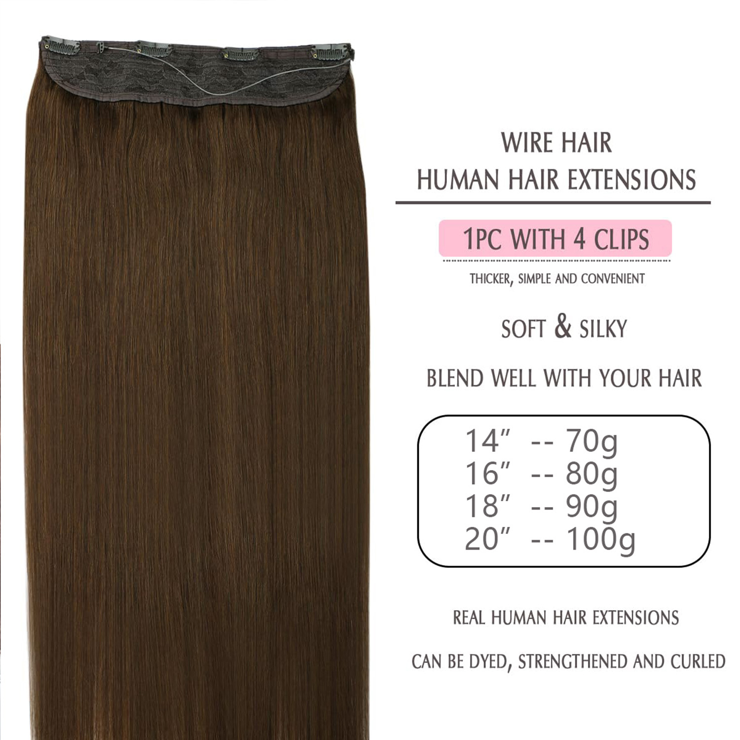 Extensões de Cabelo Invisíveis - Seamless Clip In Hair Extensions Human Hair avaliação e preço