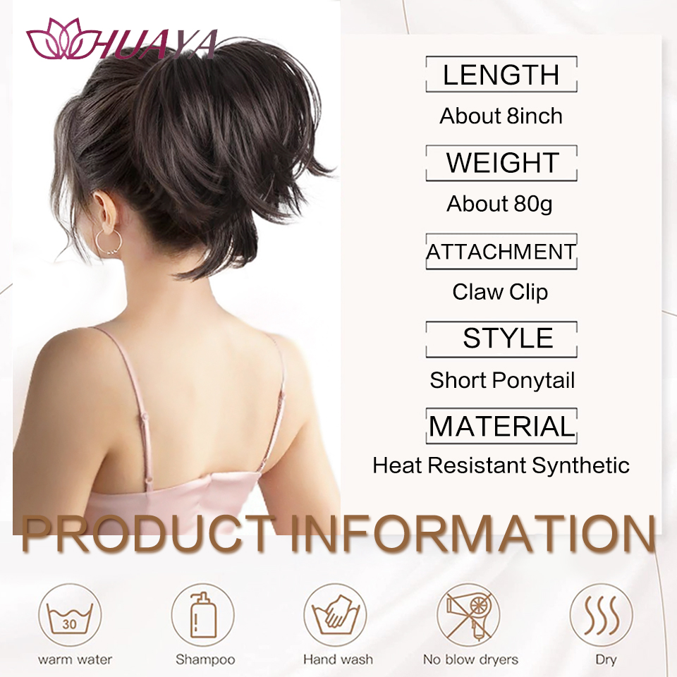Extensão de rabo de cavalo, co - Claw Clip Messy Bun Hair Piece avaliação e preço