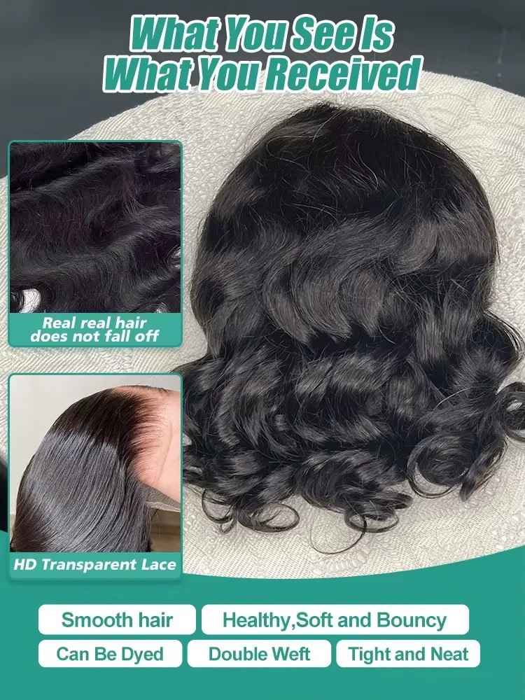 Peruca Bob com Ondas Naturais  - Glueless Wear And Go Human Hair Wig avaliação e preço