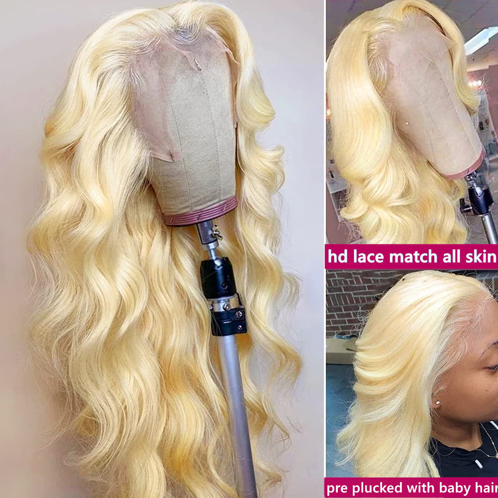 Peruca Frontal de Renda 13x6 L - 613 Blonde Body Wave Lace Front Wig avaliação e preço