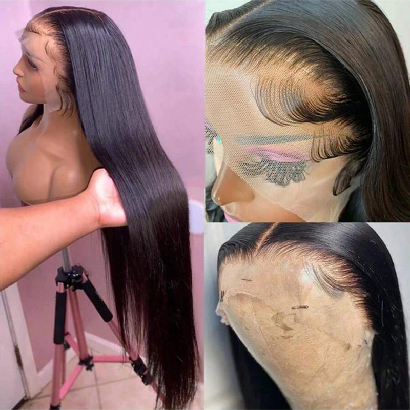 Peruca lisa de 30 polegadas, f - Glueless Wear And Go Human Hair Wig avaliação e preço