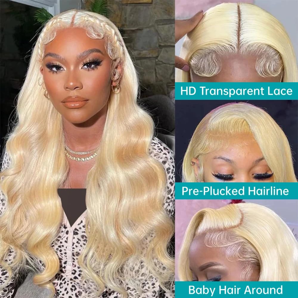 Perucas com frente de renda HD - 613 Blonde Body Wave Lace Front Wig avaliação e preço
